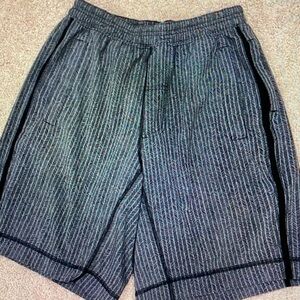 lululemon athletica Men's Charcoal Pinstripe Athletic Shorts